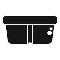 Rectangular plastic container for food storage with lid vector