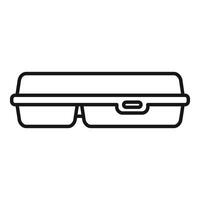 Lunchbox icon representing food storage or delivery service vector
