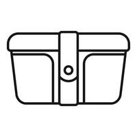 Lunch box with clasp keeping food fresh and secure for picnics and meals on the go vector