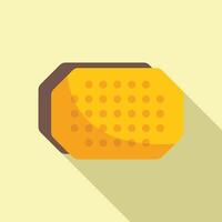 Corn cob with kernels is lying with a long shadow vector