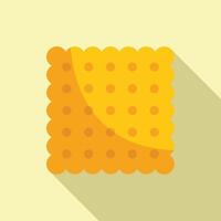 Square cracker with holes is lying on table vector