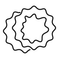 Abstract wavy shape forming a circular frame vector