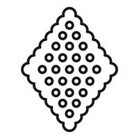 Delicious square cracker featuring a dotted pattern for snacking vector