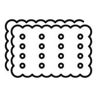 Square cracker icon showing baking and bakery vector
