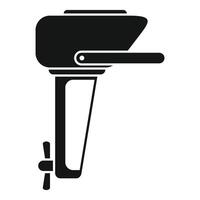 Boat motor engine providing fast movement on water surface icon vector