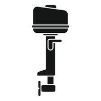 Boat motor icon representing power and speed on water vector