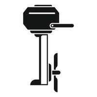 Boat motor icon showing propeller and engine vector