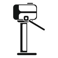 Parking machine accepting payment with barrier gate lifting vector