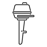 Boat motor icon showing propeller for nautical propulsion vector