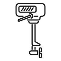 Boat motor icon showing propeller and engine power vector
