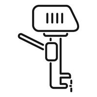 Boat motor icon representing water transportation using combustion engine vector