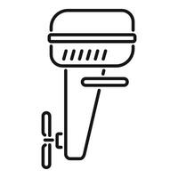 Simple boat motor icon in a linear style for any design vector