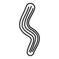 Wavy line forming abstract s shape design element vector