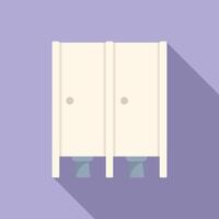 Public toilet icon showing two white toilet doors vector