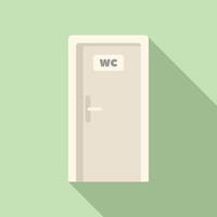 Public toilet door with wc sign indicating restroom vector