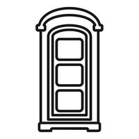 Simple line drawing of a public bio toilet cabin vector