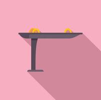 Empty diving board standing on pink background vector
