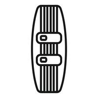 Wakeboard with foot bindings for extreme water sport vector