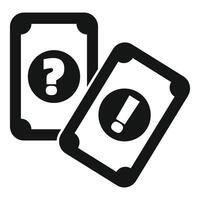 Question and answer cards showing faq and q and a information vector