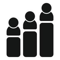 Graph showing growth with business people standing on it vector