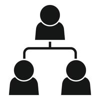 Manager distributing work to employees using scheme vector