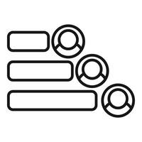 Icon of three candidates waiting for job interview vector