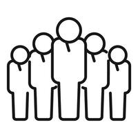 Group of businessmen standing together in a row teamwork concept icon vector