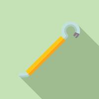 Crowbar tool is lying on a green background vector