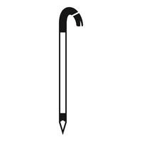 Crowbar icon representing forcible entry and theft vector