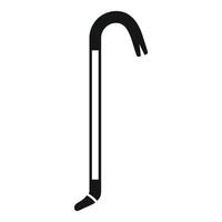 Crowbar icon representing construction tool for pulling nails vector