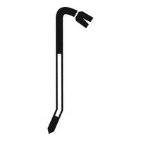 Crowbar icon showing force and leverage vector