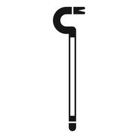 Crowbar tool icon, simple style vector