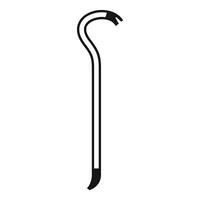 Crowbar icon showing nail pulling and leverage vector