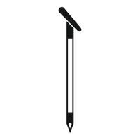 Contour pen pointing down drawing tool illustration vector