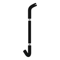 Crowbar tool breaking displaying security concept vector