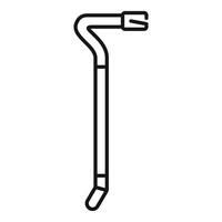 Simple crowbar icon depicting tool used for pulling nails vector