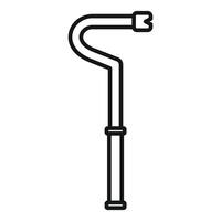 Crowbar with curved end for pulling nails vector