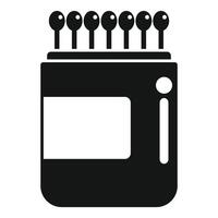 Matches box with matches sticking out from open box vector