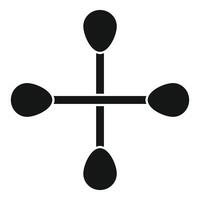 Cotton buds forming a cross shape on white background vector