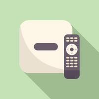Tv box and remote controller switching tv channels vector