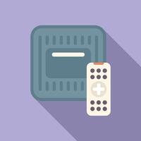 Tv box and remote control for watching streaming content vector