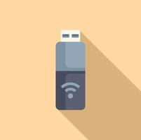 Wifi usb adapter providing stable wireless connection vector