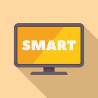 Smart tv showing the word smart on screen displaying new technology vector
