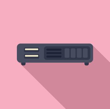 digital proyector mostrando presentación utilizando lente y lámpara tecnología vector