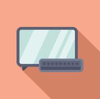 inteligente hogar sistema controlador televisión conjunto con remoto controlador vector