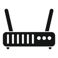 Wifi router providing wireless signal for internet connection vector