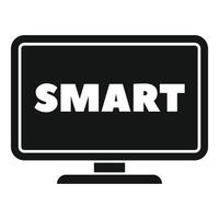 Smart tv showing inscription on screen displaying modern technology vector