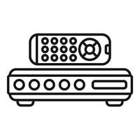 Receiver and remote control lying on white background vector