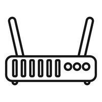 Wifi router providing wireless signal with two antennas vector