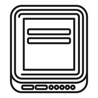 Mobile phone displaying online survey form for market research vector